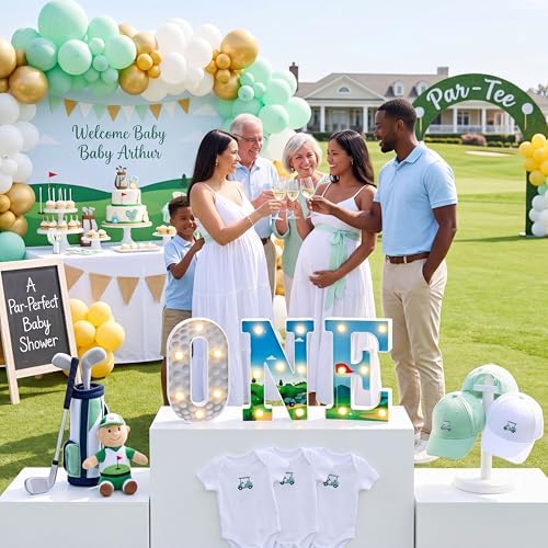 Golf One Letters 8.07 Inch Light up Birthday Decorations - Image 6