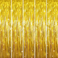 GOER 3.2 ft x 9.8 ft Metallic Tinsel Foil Fringe Curtains Party Photo Backdrop Party Streamers for Birthday,Graduation,New Year Eve Decorations Wedding Decor (Gold,5 pcs) by GOER