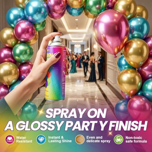 Balloon Shine Spray for Balloons : 15 oz High-Gloss Finish - Image 2