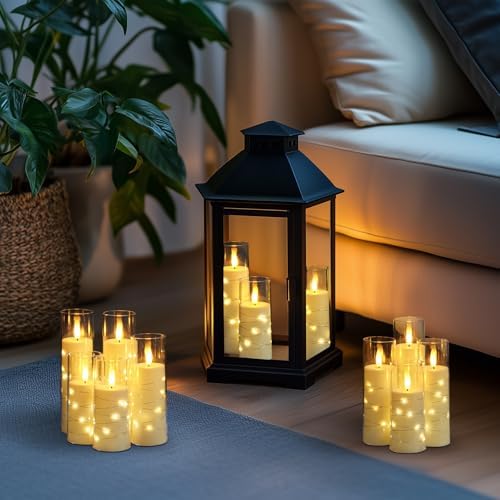 Homemory 12Pcs Flickering Flameless Candles with Remote, LED Pillar Candles - Image 2