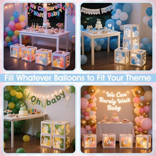 Ledido Baby Boxes with Letters & Fairy Lights for Baby Shower Decorations - Image 3