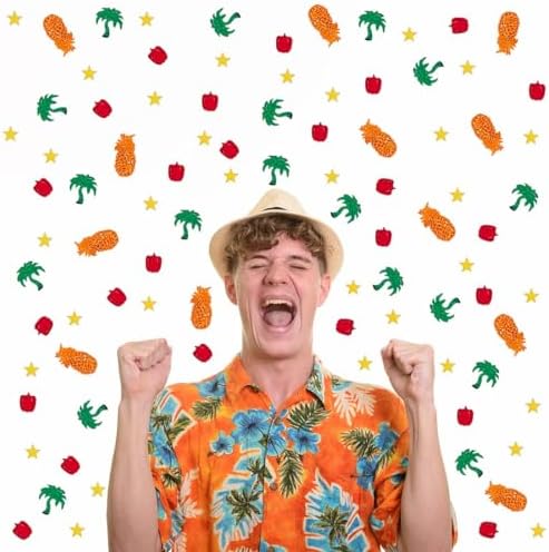 Coconut Trees Confetti Summer Pineapple Capsicum Star Shape Table Scatters Confetti for Summer Decorations Birthday Party Supplies Decorations Party Sets - Image 7