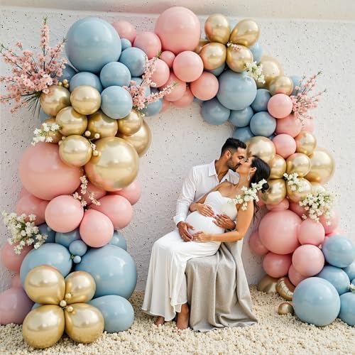 Gender Reveal Balloon Garland Arch Kit,412pcs Pink and Blue balloons 18 12 10 5 Inch for Gender Reveal Decorations Birthday Baby Shower Wedding Bridal - Image 5