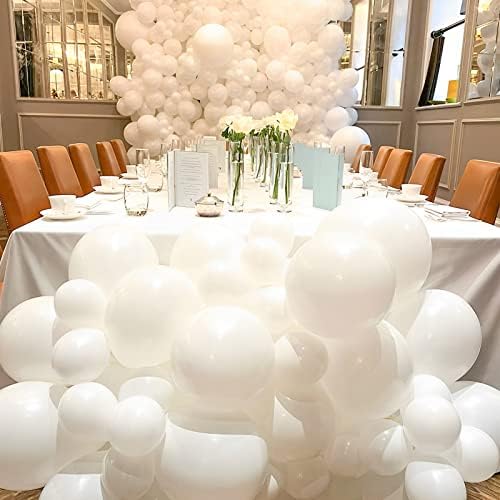Voircoloria 105pcs White Party Latex Balloons, 12inch - Image 5
