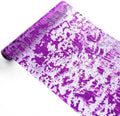 2Pcs Purple Table Runner Glitter Metallic Foil Sequin Mesh Roll 108" by Snowkingdom