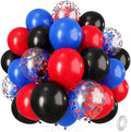 12 Inch Red Blue Black Balloons for Spider Cool Man Birthday Decorations by Isndare