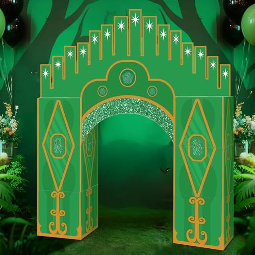 Bucherry 7 Pcs Emerald Cardboard Castle Wizard Trunk or Treat Car Decor Kit - Image 6