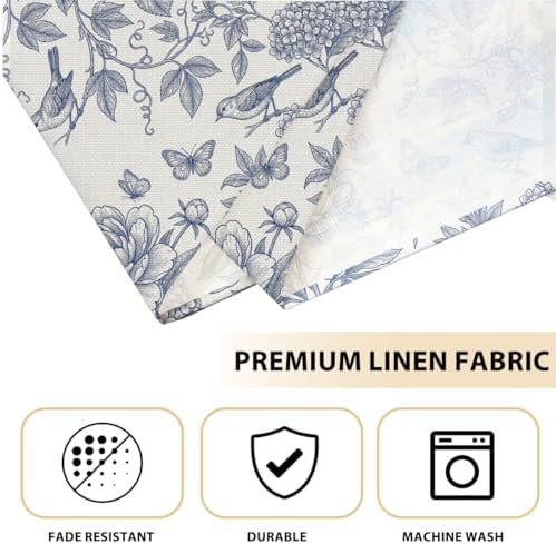 Hydrangea Flower Branches Chinoiserie Spring Placemats Set of 4 Party Decor - Image 3