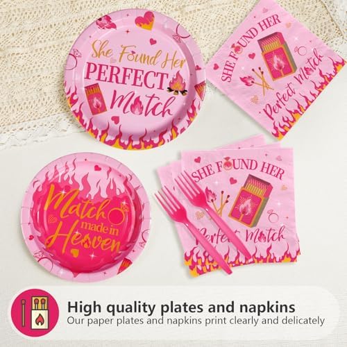96Pcs Perfect Match Bachelorette Party Decorations for Bridal Serves 24 - Image 4