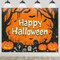 BlissYard Halloween Backdrop Pumpkin Graveyard Scene 8x6ft by BlissYard