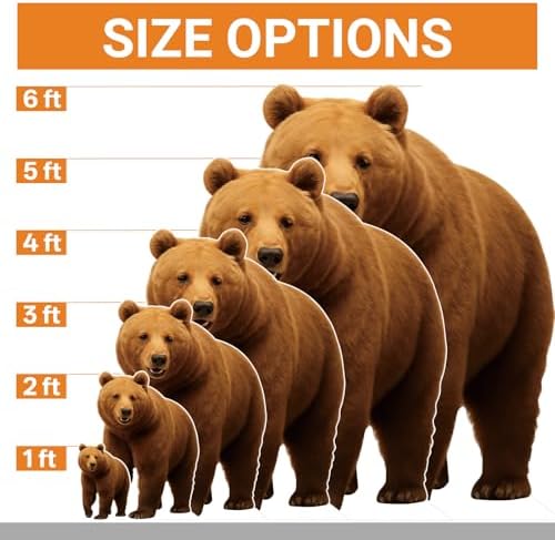 Brown Bear Life Size Cardboard Cutout, 6FT, 1 PC - Image 2