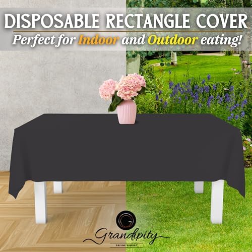 Grandipity Plastic Table Cloth Disposable 12 Pack 54” x 108” Rectangle - Image 5