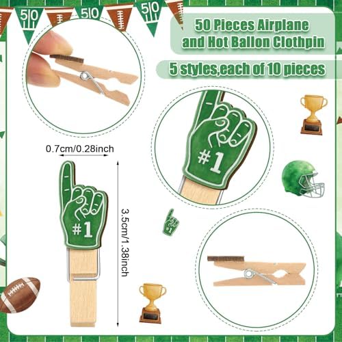 Patelai 321 Pcs Baby Shower Games Supplies, Football - Image 4