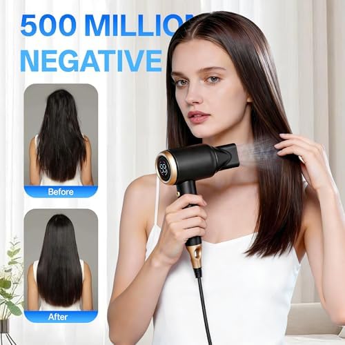 VAGARY Ionic Blow Dryer with Concentrator for Smooth Frizz-Free Hair - Image 3