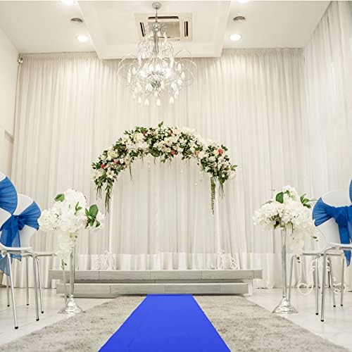 Royal Blue Carpet Runner for Wedding Party Aisle with Tape - Image 7