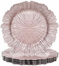MAONAME Pink Charger Plates Set of 6, Reef Chargers for Dinner Plates by MAONAME