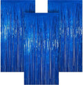 3 Pack 3.28ft x 6.56ft Glitter Blue Tinsel Foil Fringe Curtains, Photo Booth Backdrop Party Decorations for Birthday Wedding Baby Shower Graduation Bachelorette New Years by Unknown