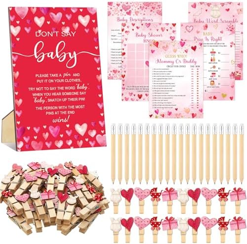 Patelai 321 Pcs Baby Shower Games Supplies, Lover by Patelai