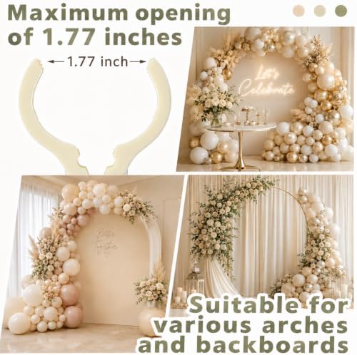 LemonRoad 10 Pack Large Balloon Arch Clips Spring Clamp for Backdrop, Beige - Image 3