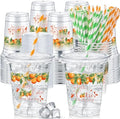 Pickmesh 50 Pcs Little Cutie Baby Shower Plastic Cup with Lid Straw, 12 oz by Pickmesh