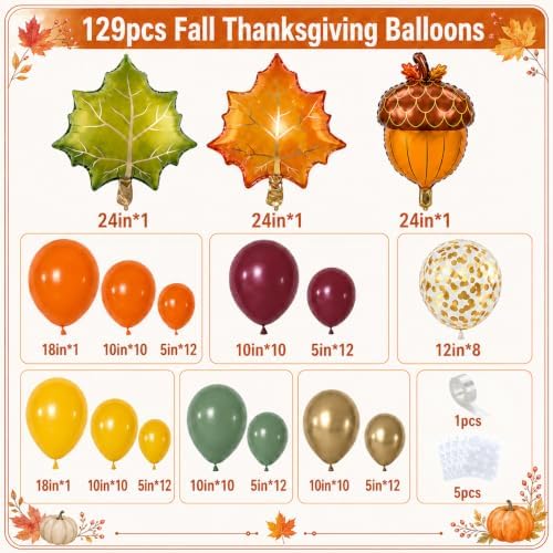 Fall Balloon Garland Arch Kit, Terracotta Burnt Orange Burgundy Balloons - Image 3