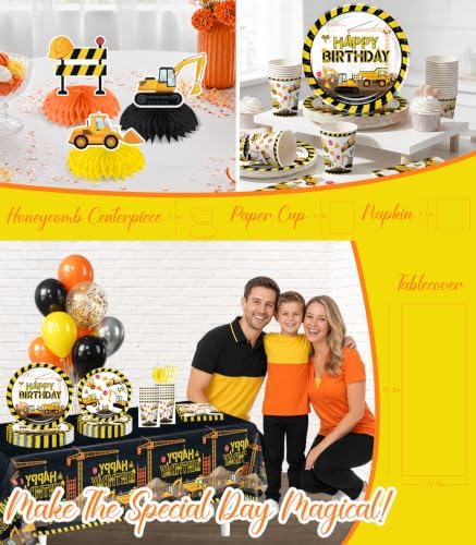 289Pcs Construction Birthday Party Supplies, All-in-One Set for 25 Guests - Image 5
