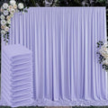 50 ft x 10 ft Wrinkle Free Lavender Backdrop Curtain for Parties, Polyester Light Purple Photo Backdrop Drapes 10 Panels 5x10ft for Baby Shower Photoshoot Wedding Birthday Party Photography Curtains by Outpain