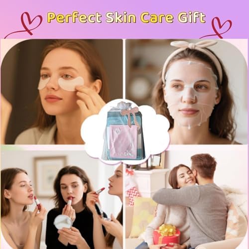 16 PCS Spa Party Supplies for Girls，Spa Party Favors Include Facial Masks, Lip Mask & Under Eye Patches, Hand Masks, Foot Masks &Cervical Masks for Girls, Sleepover Party gifts - Image 7
