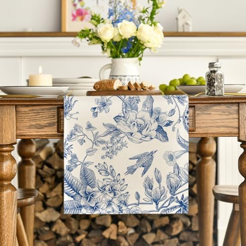 Artoid Mode Peony Azalea Sketchy Spring Table Runner Home Decor 13x36 Inch - Image 2