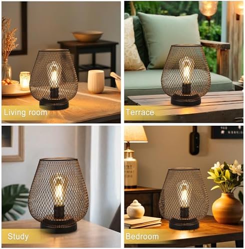 JHY DESIGN Set of 4 Metal Cage LED Lantern Battery Powered Cordless Accent Light with LED Great for Weddings Parties Patio Events for Indoors Outdoors - Image 6