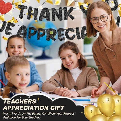 Fulmoon Pre Strung Thank You We Appreciate You Banner, Black - Image 6