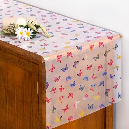 Butterfly Spring Table Runner Gauze Easter Seasonal Party Table Decoration - Image 2