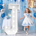 Pooqla 4 FT Marquee Letters, Light Up Letter J, Cool White and Warm White by Pooqla