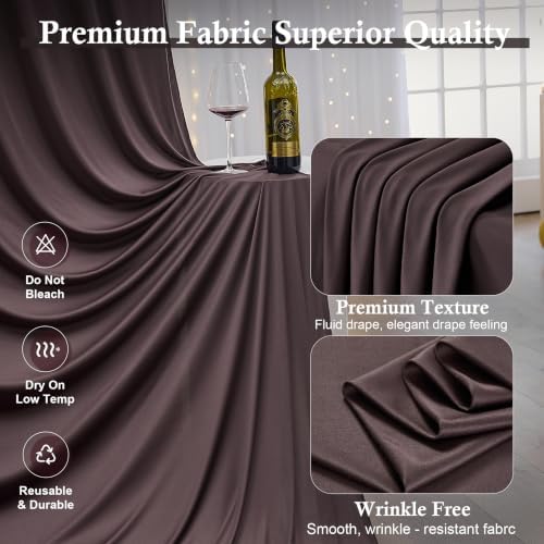 20ft x 15ft Brown Backdrop Curtains, Wrinkle Free Drapes Back Drop Cloth - Image 2
