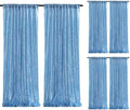 SoarDream Baby Blue Glitter Sequin Backdrop Curtains 6 Pieces 2ftx8ft Dessert Backdrop Wedding Party Decor Glitter Photography Background Christmas Party Decoration by SoarDream