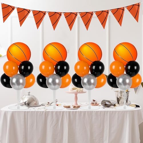 Naozinebi 4 Sets Basketball Birthday Party Balloons Stand Kit Party Decor - Image 5