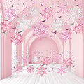 Sumind 30 Pcs Winter Wonderland Decor Snowflake Swirls, Pink, Silver by Sumind