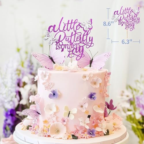 126 pcs Butterfly Baby Shower Decorations For Girl,4 pcs Butterfly Balloon Boxes,Floral,Butterfly Aluminum Foil Balloons,Flower,"A little butterfly is on the way","Mommy to be" Sash - Image 7