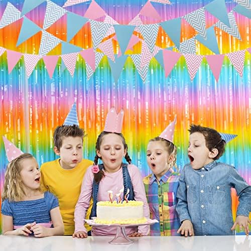 BRAVESHINE Colourful Fringe Curtains | Holidays Party Streamers Backdrop - Image 4