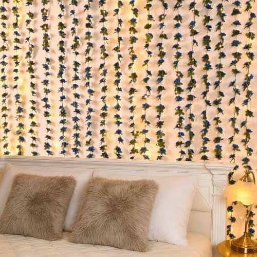 8 Pcs 66Ft Flower Garland Rose Vines, Sapphire Floral Garland Flower Vines - Image 5