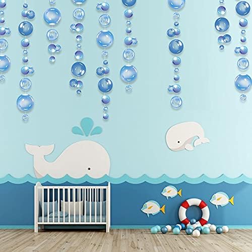 Transparent Bubble Garlands Party Streamers Mermaid Party Decoration,Blue - Image 3