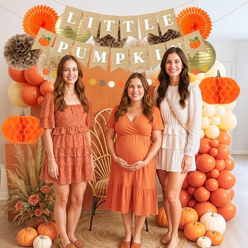 Kriyokiaa Little Pumpkin Fall Baby Shower Decorations, 14 Pcs - Image 5