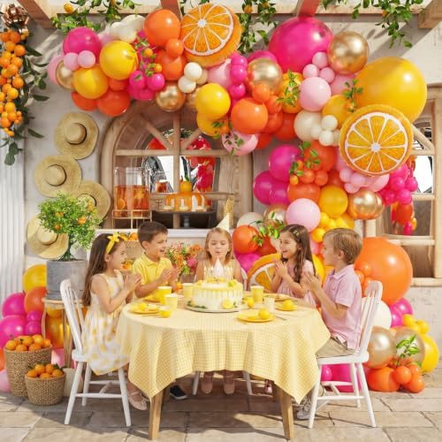 Tesochye Pink and Orange Balloon Arch Kit,Sunset Party Decorations - Image 5