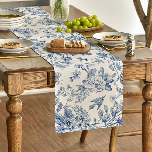 Artoid Mode Peony Azalea Sketchy Spring Table Runner Home Decor 13x36 Inch - Image 3