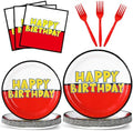 96PCS Cartoon Ball Birthday Plates and Napkins Cartoons Animation Party Supplies Cartoon Animation Disposable Dinnerware Set for Boy Girl Kids Birthday Party Decoration Serve 24 by partygreeting