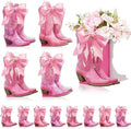 12 Set Western Pink Cowgirl Bow Boot Centerpiece Box Rodeo Vase by Memorywuu