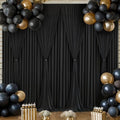 40x10ft Black Backdrop Curtain Panels for Parties - Wrinkle Free Polyester Photo Curtain Backdrop Wedding Back Drop Fabric Drapes for Party Decorations Background for Photography by WishCare