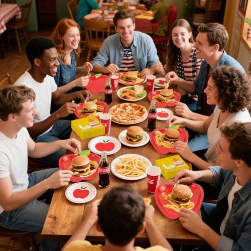 40 PCS Back to School Apple Paper Plates and Napkins Decorations, First Day of School Disposable 7 Inch Dessert Plates Tableware Set for Composition Notebook Classroom Pre K Teacher Party Supplies - Image 5