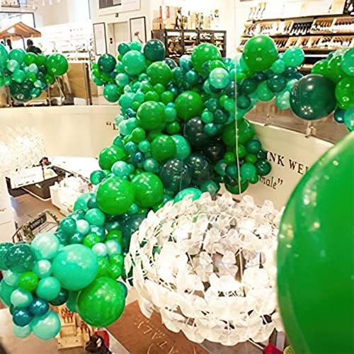 PartyWoo Pearl Emerald Balloons 50pcs Hunter Forest Green Color 12 Inch - Image 4