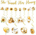 She Found Her Honey Bridal Shower Decorations Banner Swirls 10PCS by InIsaJace
